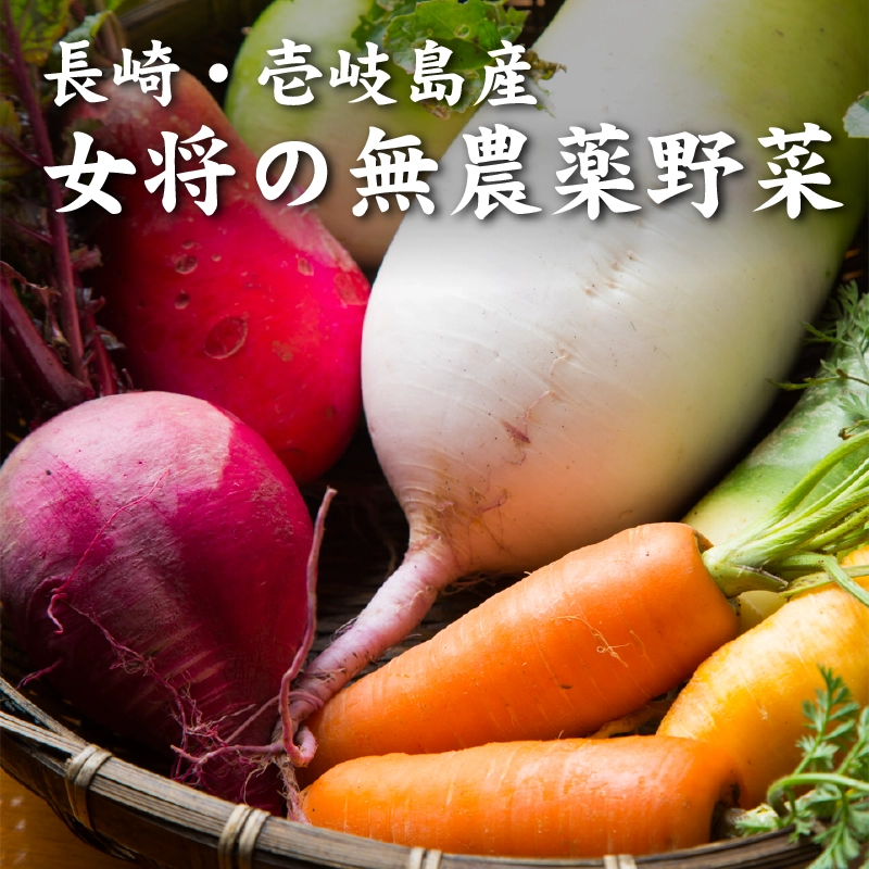 壱岐産・平山旅館女将の無農薬野菜 旬のおまかせ